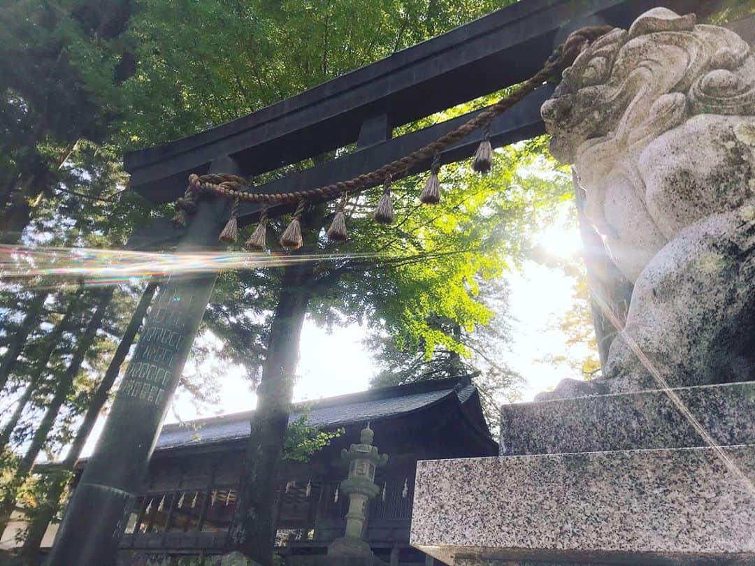希咲智美さんのインスタグラム写真 - (希咲智美Instagram)「諏訪大社　上社 本宮  参拝してきました。 茅野に赴く機会があったので これは導かれてるな…と。  諏訪大社総本山 本殿がないことでも有名だそうで、拝殿のみ。 本殿は木々だったり山だったり… この自然全てという考え方だそうです。  日本最古の神社の一つ、 とても素敵で心が洗われる空間でした。  今回は本宮・前宮のみだったので 次は下社の春宮・秋宮に行きたいな〜」10月28日 11時18分 - tomomiii_0509