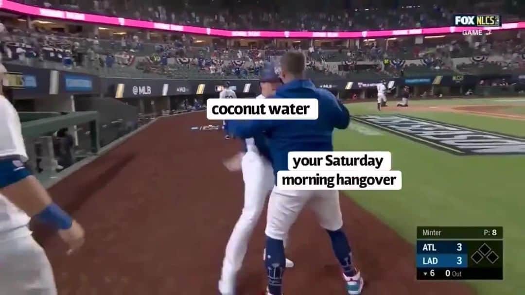 Vita Coco Coconut Waterのインスタグラム：「Coconut water is good for a lot of things...especially hydrating our man @kikehndez as he takes on Game 6! Go get ‘em Kike!」