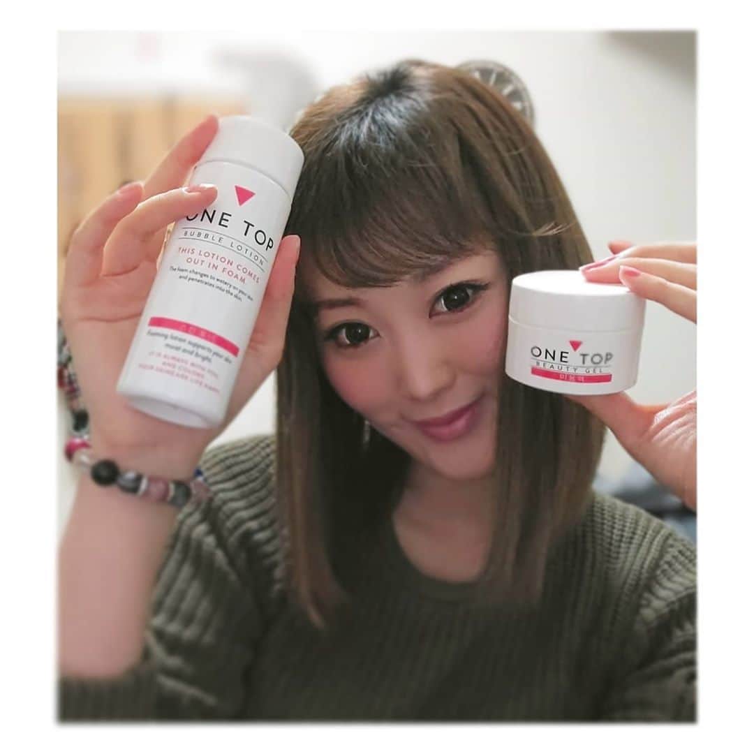 のインスタグラム：「ワントップのバブルローションは、 ワンプッシュ出すと、ふわふわの クリーミーな優しい泡状の化粧水が出て来くる(✯ᴗ✯) 普通の化粧水よりも液だれとかしない😤 ヒリヒリ感もなく保湿効果が何より高い✨ MOVIE🎥２、３枚目  ジェルの方は、 伸びがすごくいいから少量でもしっかりと保湿🤗✨ ナイトパックとして、寝ている間にスキンケア😏  ５種類のコラーゲンと ３種類のヒアルロン酸が贅沢に配合されたジェル👍  ・ダイヤモンドペプチド ・プラチナコラーゲン ・ゴールドコロイド ・真珠エキス の4つのジュエリー成分も(✿^‿^)  #onetop#ONETOP#水光肌#ビタミンC化粧水 #バブル化粧水#クリアジェル#毛穴レス#ツヤ肌 #毛穴対策#ワントップ #pr#コスメ#Cosme #コスメ好きな人と繋がりたい #コスメ好き #美容好き #美容#Beauty#Beautycare#beautybeauty #beautyphotographer #クリーム #ジェル #美肌 #facecare #フェイシャル#美肌効果 #潤い  @onetop_beauty https://onetop.toplog.jp/」