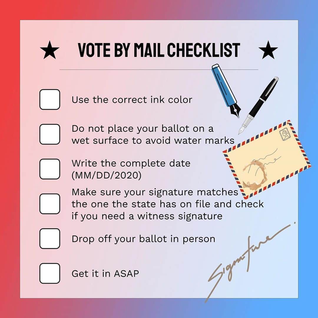 ジェリー・ライアンさんのインスタグラム写真 - (ジェリー・ライアンInstagram)「Here's your checklist with everything you need to make sure your vote gets counted. If you're voting by mail, fill in your ballot TODAY and then find one of the many safe and secure ways to return your ballot in person!!  #everyvotecounts #protectyourvote (Link in bio)」10月28日 12時19分 - jerilryan
