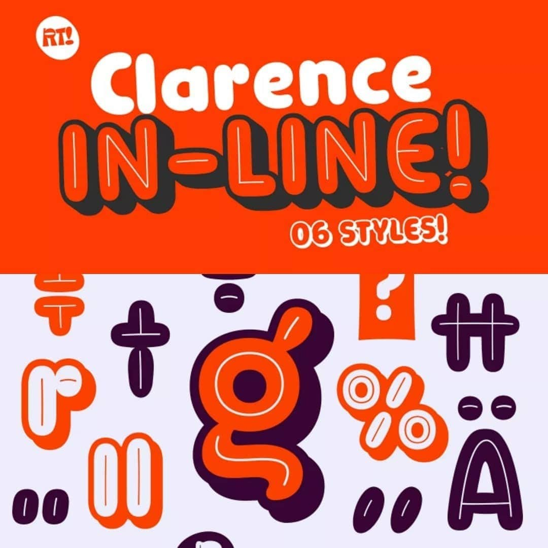 myfontsさんのインスタグラム写真 - (myfontsInstagram)「📷 by @rodrigotypo: Ahora Clarence Inline - 80% @myfonts ilustraciones por el gran @carloshiguerailustra https://bit.ly/3jx1aQd」10月28日 23時20分 - myfonts