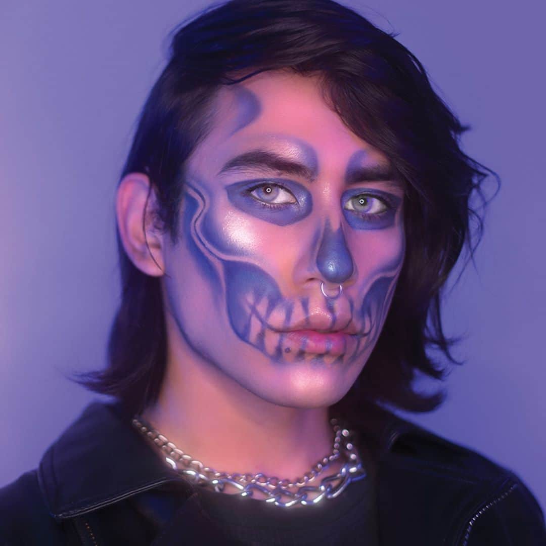 Palladio Beautyさんのインスタグラム写真 - (Palladio BeautyInstagram)「Blue Ombre Skull 💀☠️💀 created by @alex_estrella_ 🎃」10月28日 22時04分 - palladiobeauty