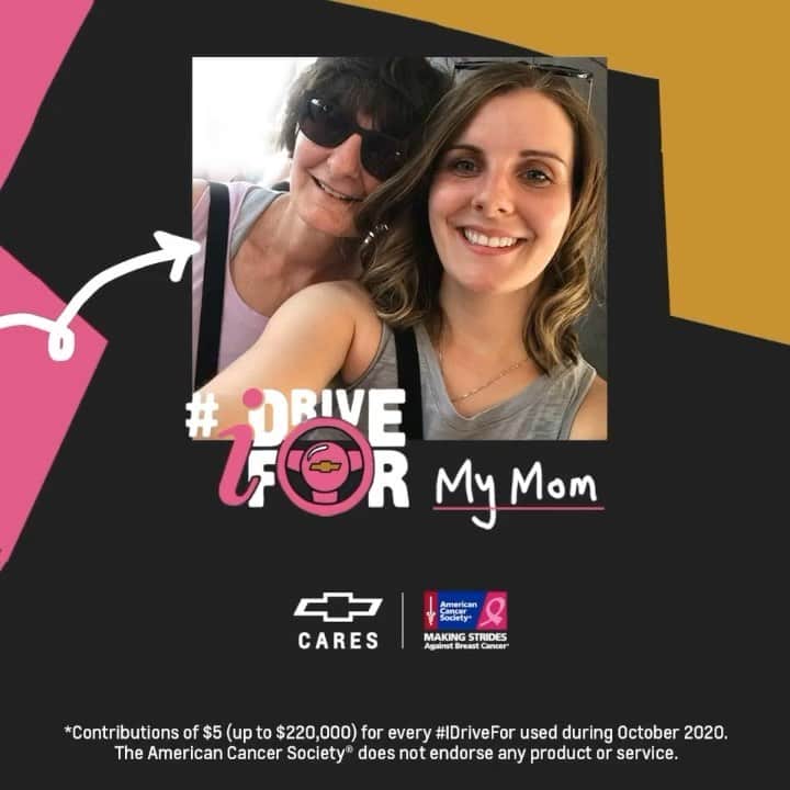 シボレーのインスタグラム：「Thank you to everyone who shared their story with us and to the @AmericanCancerSociety for their nonstop dedication to finding a cure. We still want to hear from you, use #IDriveFor and #Chevy will contribute $5 (up to $220,000) for every post.*」