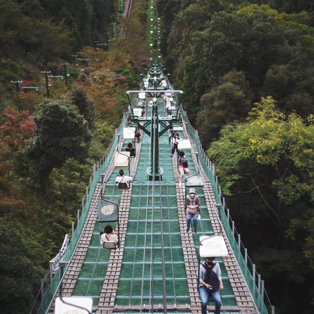 市川渚さんのインスタグラム写真 - (市川渚Instagram)「📍Amanohashidate, kyoto﻿ ﻿ ﻿ 初めて行った京都府の日本海側、丹後地域。まず立ち寄ったのは天橋立。﻿ ﻿ 湾に橋が掛かるように松の並木が対岸まで続いている不思議な場所。神話や諸説あるようだけれど、数千年前に周辺の河川から流れて堆積した砂礫によって形成されたものらしい。﻿ ﻿ 天橋立を一望できる展望スポットのひとつである傘松公園は、頂上までケーブルカーかリフトを使ってのぼるのだけれど、ちょっとしたアトラクション感もたまらなかった。﻿ ﻿ 次はこのあたりでもうすこしゆっくり過ごしていろんな角度から見てみたいなあ。﻿ ﻿ YouTubeにVlogも上げてみたのでよろしければぜひ☺️﻿ ﻿ ▶️ https://youtu.be/K6ZH9D_-jvs﻿ ﻿ ﻿ #天橋立#amanohashidate#a7iii#leicasummilux5mm#kyoto#京都旅#kyotojapan#海の京都#海があるから」10月28日 22時48分 - nagiko