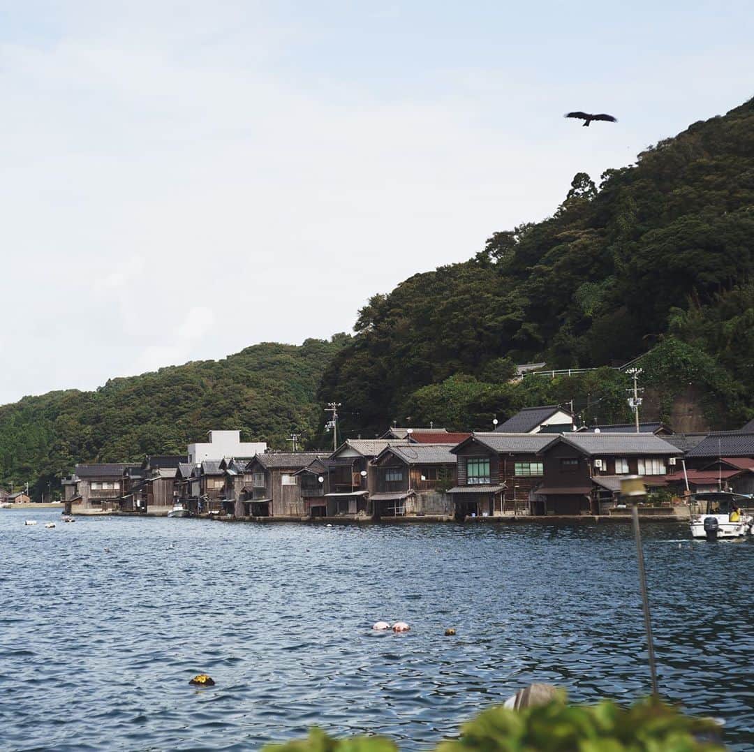 市川渚さんのインスタグラム写真 - (市川渚Instagram)「📍Ine Boathouses, Kyoto﻿ ﻿ ﻿ ﻿ 今年の夏に企画をお手伝いさせていただいていたキャンペーン #海があるから のムービーロケ地候補にあがっていて、ずっと気になっていた伊根の舟屋郡にも伺うことができました。﻿ ﻿ 舟屋とは1Fに漁船が停められるようになっていて、2Fが生活スペースになっている家屋のこと。ここ伊根には年季の入った木造の舟屋たちが湾沿いにズラリと並んでいます。﻿ ﻿ 一部宿泊施設などになっている舟屋もあるようですが、基本は今も漁師さんたちが漁をしながらでこの舟屋で生活を営んでいる静かな漁師町。とても素敵な場所でした……お食事処 かもめさんで頂いた地元で取れた鯖を使った「へしこ茶漬け」もとっても美味しかった。ここもまたゆっくり行きたいなあ。﻿ ﻿ Vlogもあるのでよろしければぜひ☺️﻿ ﻿ ▶️ https://youtu.be/K6ZH9D_-jvs﻿ ﻿ ﻿ #伊根の舟屋#ineboathouse#伊根#boathouse#舟屋#海の京都#kyoto#京都旅#へしこ茶漬け#お食事処かもめ#a7iii#leicasummilux5mm」10月28日 23時08分 - nagiko