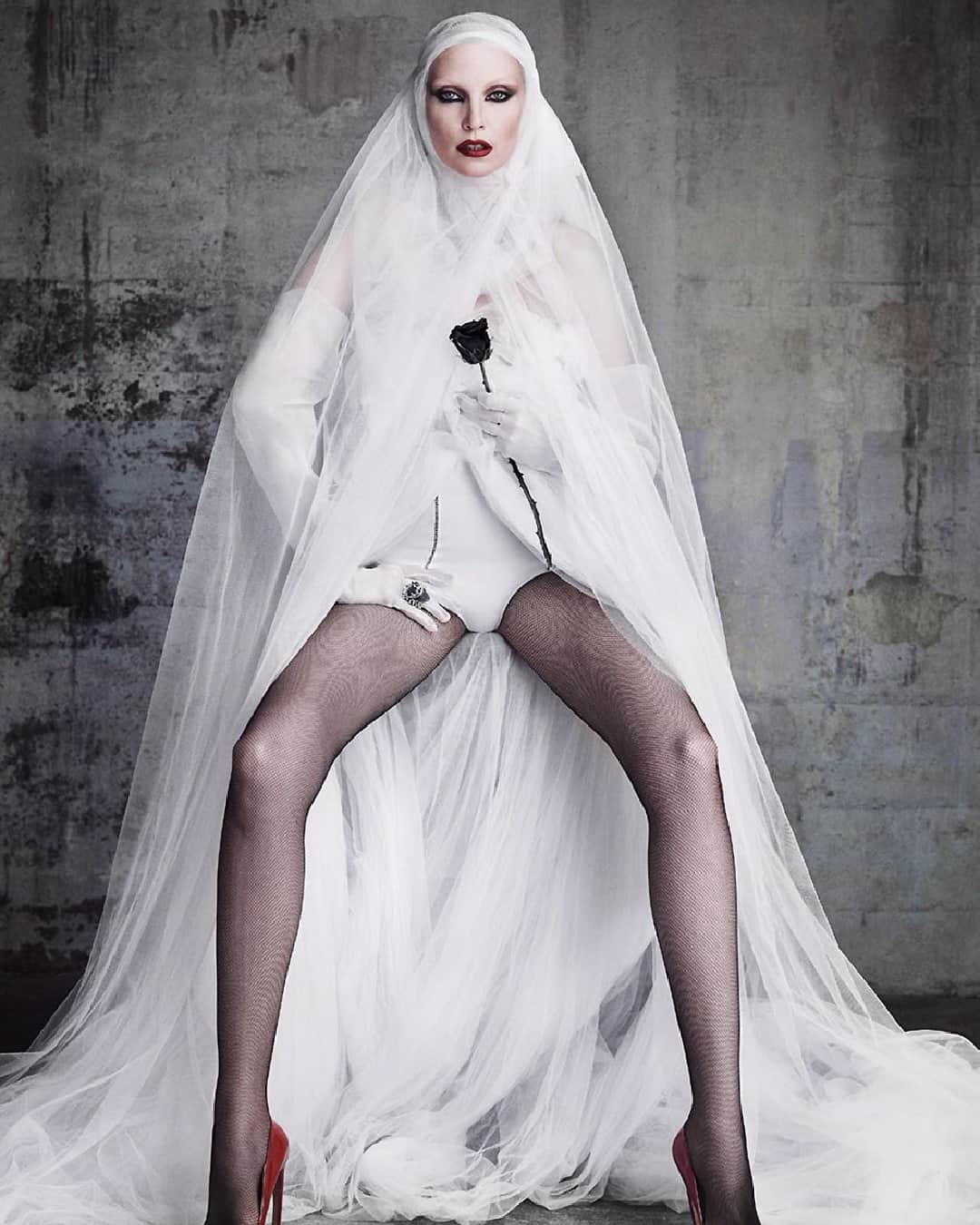 ジャンポール・ゴルチエさんのインスタグラム写真 - (ジャンポール・ゴルチエInstagram)「Halloween inspiration: sinful nun.⁠ Which costume will you wear?⁠ #HappyHalloween⁠ #GaultierParis #SS15 for @vanityfairfrance.⁠ Photographed by @luigiandiango.⁠ Styled by #FelipeMendes.」10月28日 15時01分 - jeanpaulgaultier