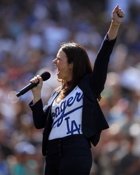 ケイティ・ロウズのインスタグラム：「I LOVE LA. #gododgers」