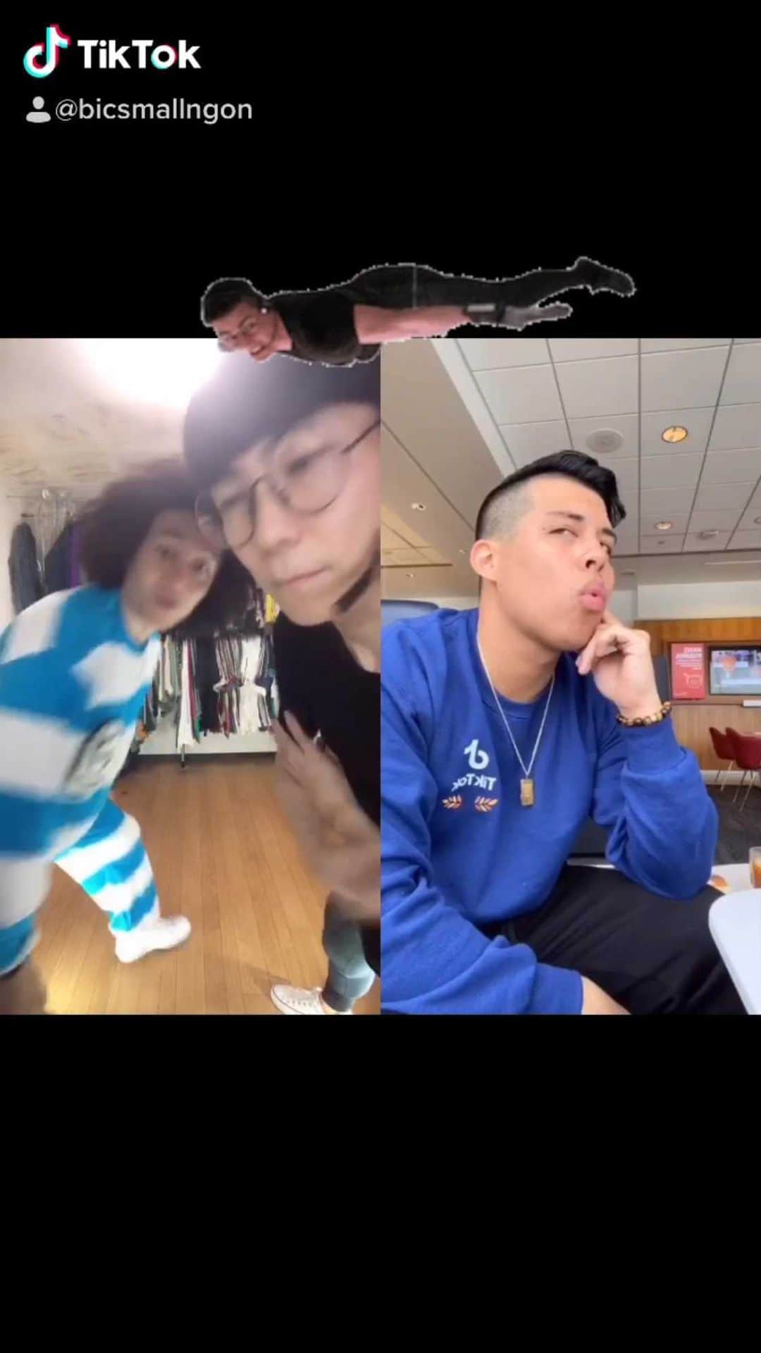 ゴンのインスタグラム：「スペンサーとduetしました！ 彼はTikTokで4700万人もフォロワーがいるビートボクサーです。 まさかの僕をフォローしてくれたのでduet動画作りました！  ミッションインポッシブル mission impossible」