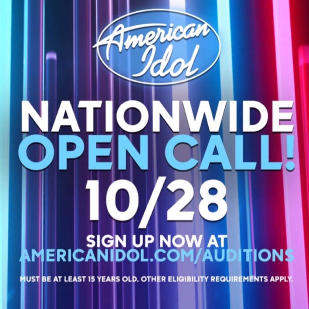 American Idolさんのインスタグラム写真 - (American IdolInstagram)「Think you can be #TheNextIdol? 🎤🌟Audition online for our producers TODAY! Sign up at AmericanIdol.com/Auditions and get ready to SING!」10月28日 16時44分 - americanidol