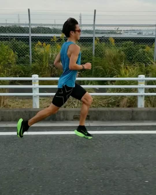 窪田忍のインスタグラム：「ついにアルファフライ解禁。 めちゃくちゃ良い…。(語彙力)  #nike #2xu #sev」