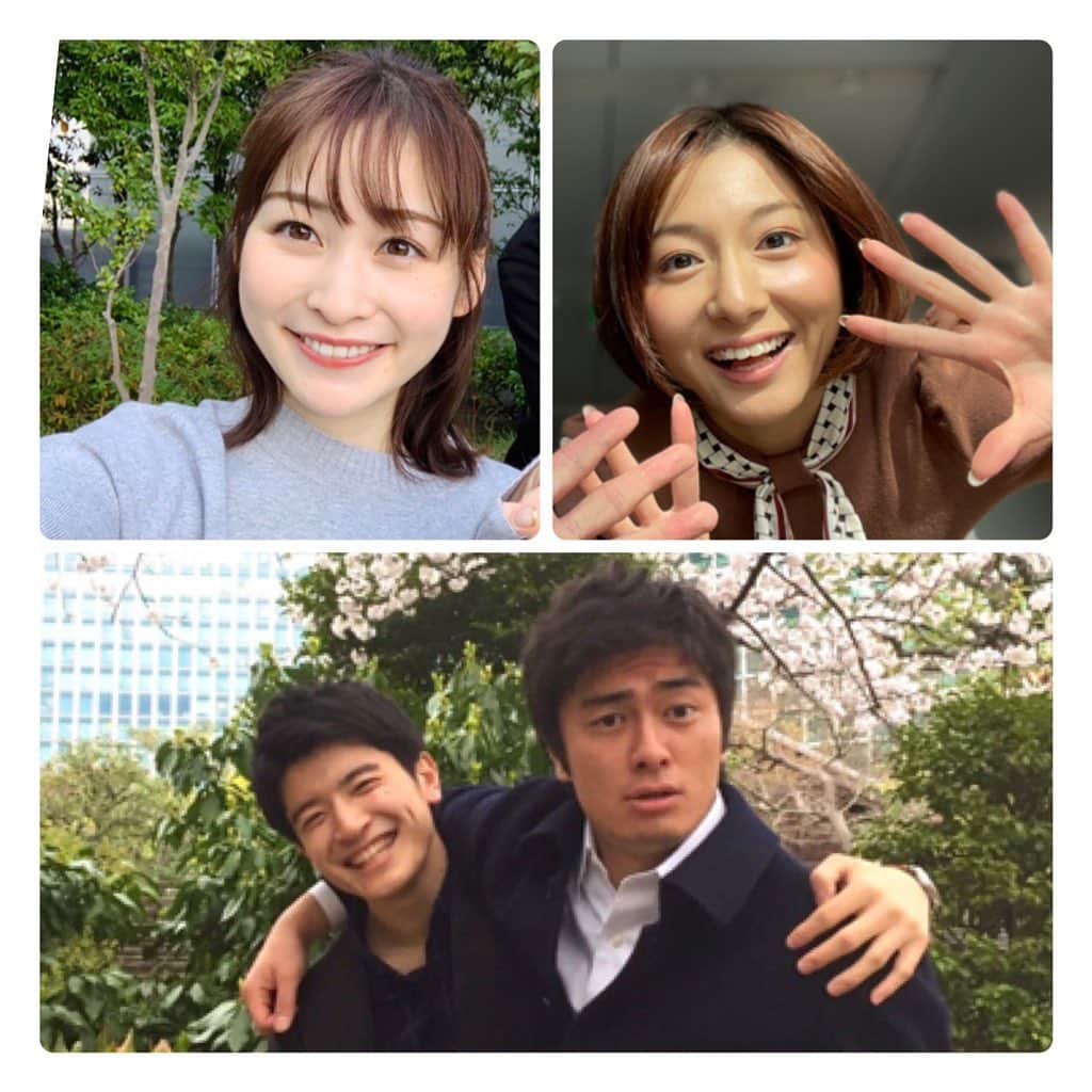 篠原光さんのインスタグラム写真 - (篠原光Instagram)「. 同期の市來さんにも会いました。  スイッチオンになるとガラッと人が変わって(もちろんいい意味で。)、  重くても紙のアクセント辞典をいつもちゃんと持ち歩いていて(例えば僕は携帯アプリ版で済ませてしまっている。)、  早食いでも大食いでもないけれどパンだけはすごく速く大量に食べる。(なぜ。🍞🥖🥐🥪)  . #ものすごい集中力のスイッチオンと #愛犬の話しかしなくなるスイッチオフの #振れ幅がとても良い  #今日卒業コンサートだね😭😭😭😭 #という話もしました  #これで僕のグリッドに同期が揃った！ #という2枚目 #オフだと #姪っ子ちゃんの話しかしない岩田(@erina_iwata ) #愛犬の話しかしない市來 #オンでもオフでも #筋肉の話してる弘(@ryutaro_hiro.ntv ) #2018年入社  #担当番組の時間帯が全く違うので #4人揃うのは #ほぼ不可能🤔」10月28日 19時11分 - ko_shinohara