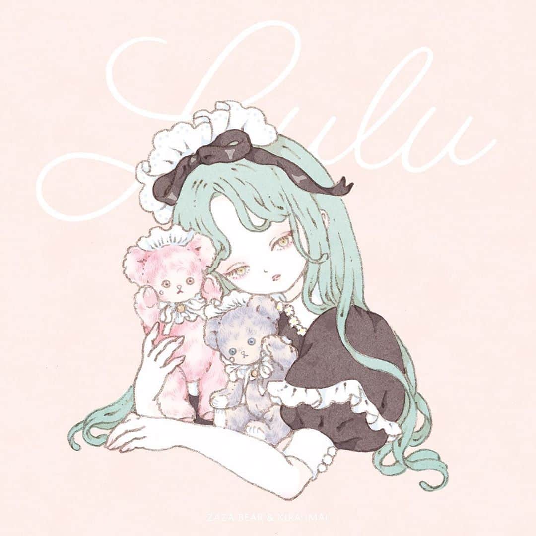 今井キラのインスタグラム：「𝐿𝑢𝑙𝑢﻿ ﻿ 真珠という意味のコラボベア「Lulu」が10/30からZaza BearさんのWebStoreで発売になります🐻」