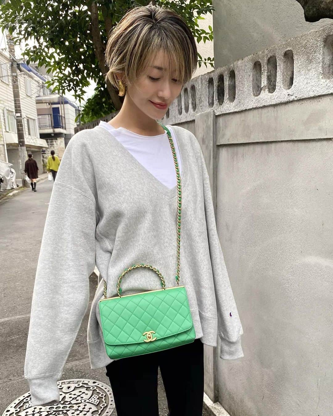 &mのインスタグラム：「⸝⸝- ̫ -⸝⸝おはよんよん〜💚」