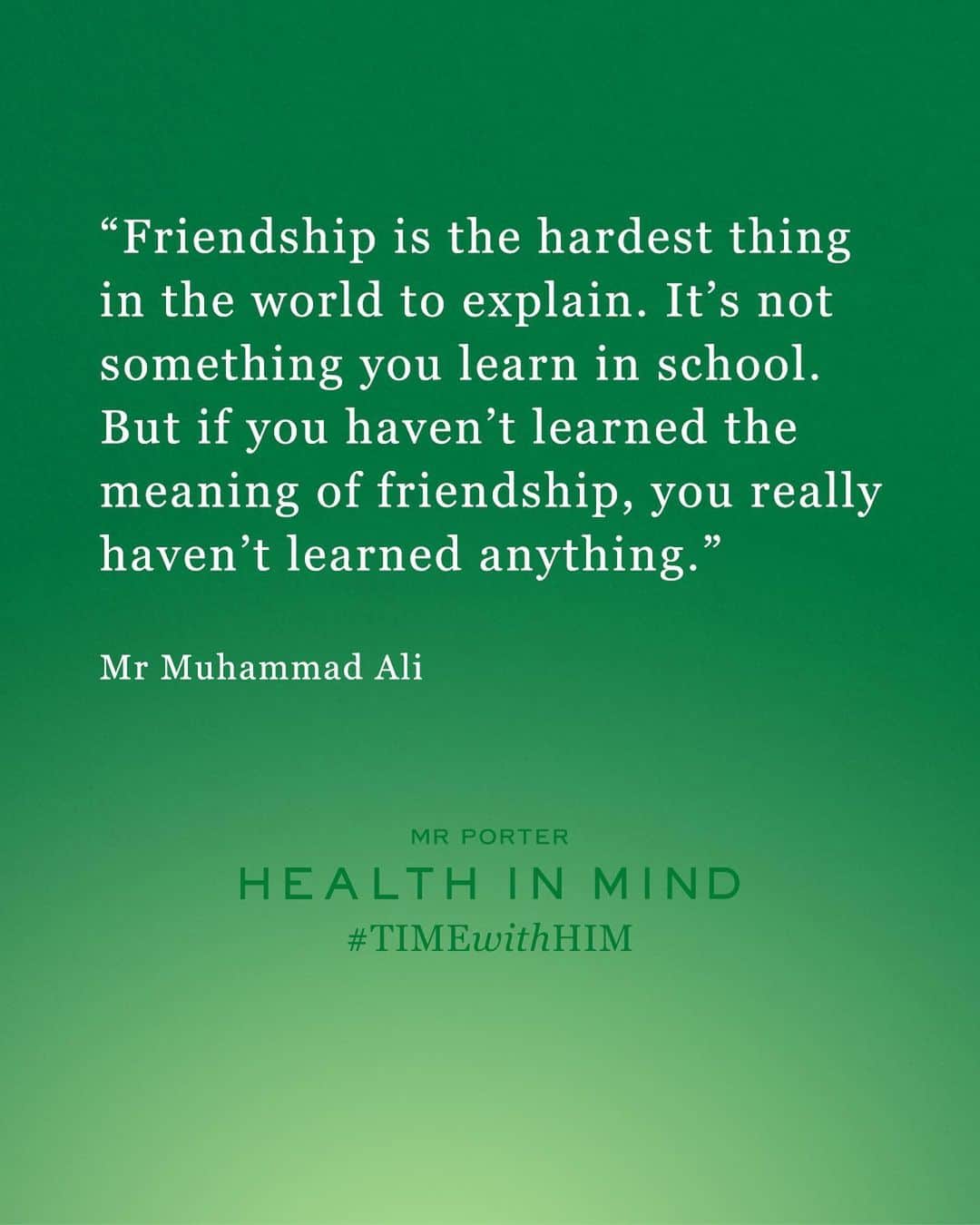 MR PORTERのインスタグラム：「Loneliness and isolation are as damaging to a man’s health as smoking. We're continuing spreading the message of our #TIMEwithHIM campaign by encouraging our network of friends to spread the word and reach out to a friend, or friends that they might not have spoken to in a while.   Tag a friend who you'd like to catch up with below - and get a call booked in ☎️ #TIMEwithHIM」