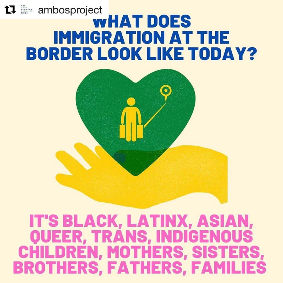 Grace Bonneyさんのインスタグラム写真 - (Grace BonneyInstagram)「#Repost @ambosproject with @get_repost ・・・ Today is National Immigrants’ Day!  Contrary to popular belief, the communities along the US-Mexico border are not exclusively Mexican or American. In bordertowns, we encountered communities with a strong Central American presence while others even shared long histories of Chinese, Haitian, or Cameroonian communities as well.   Our own AMBOS team shares many stories of immigration, and these family histories inform the way we interact with one another and with our collaborators along the border.   What’s your immigration story?  . . . #ambosproject #ambosontheroad #sinfronteras #borderartists #designsponge #2020election #lafrontera #migrationisbeautiful」10月29日 0時46分 - designsponge