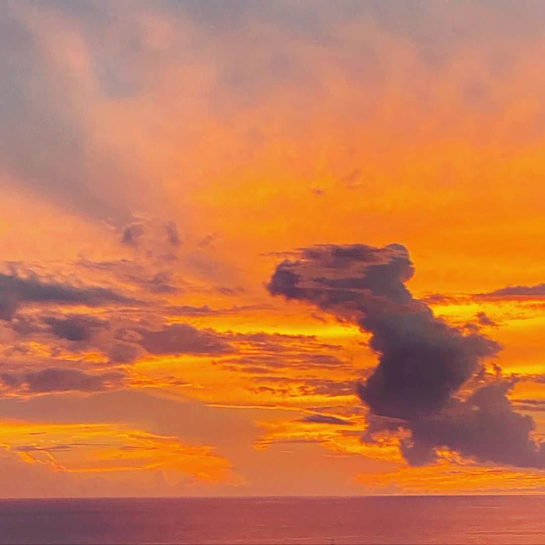 和央ようかさんのインスタグラム写真 - (和央ようかInstagram)「Gorgeous sunset with a Dinosaur 🦖 Cloud??? ❤️Lovely 💕💕💕  昨日も本当に美しいサンセットだった❤️今日は大きな恐竜🦖雲が💕💕💕  #takakoworldstylin🌎 #lifestyle #hawaii #sunset #yokawao #和央ようか」10月29日 8時48分 - yokawao0215
