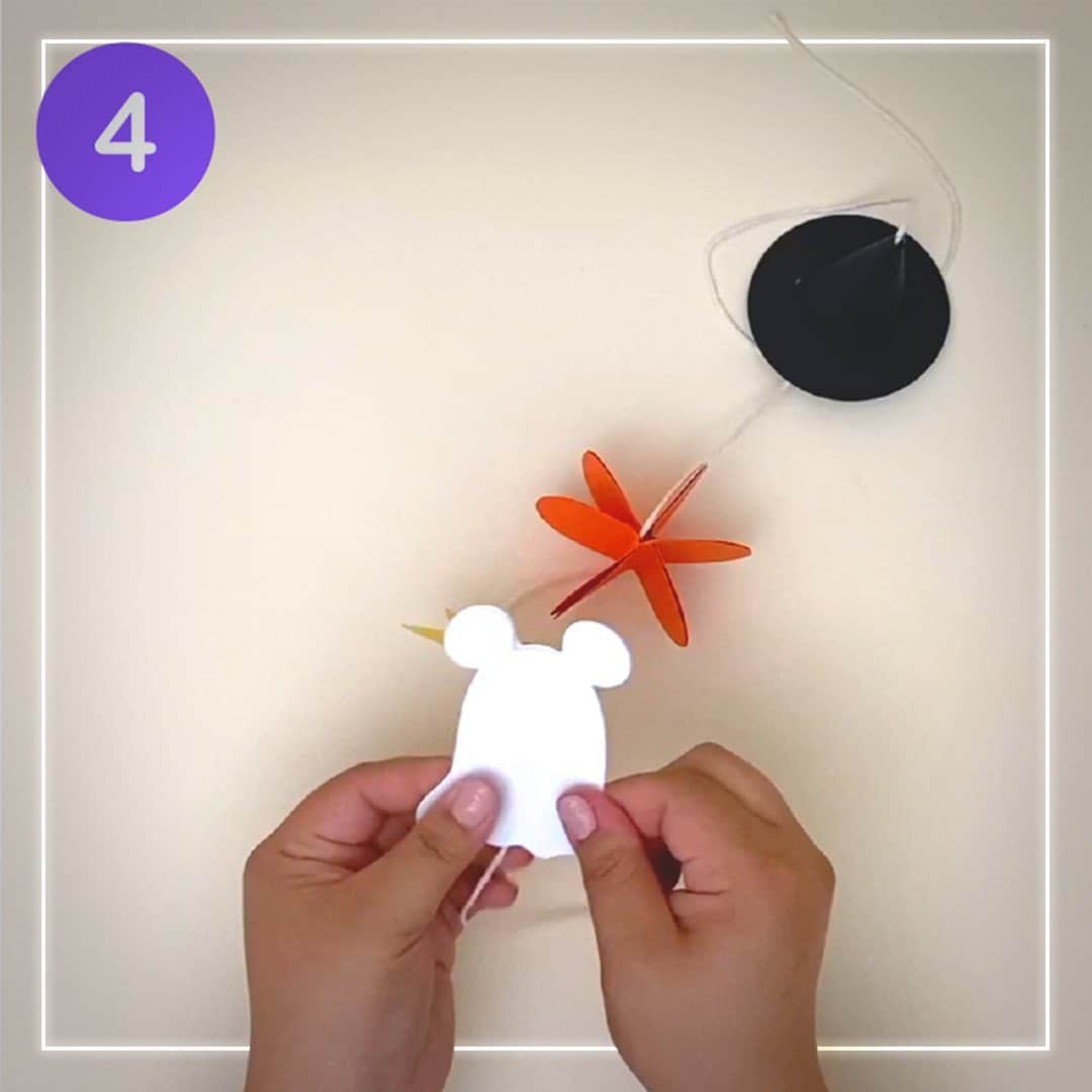 Disney Channelさんのインスタグラム写真 - (Disney ChannelInstagram)「Get your home ready for the spooky season with our DIY broomstick mobile! Follow the instructions below to make your own:  ✂️ Cut out spooky shapes 📃 Fold the pumpkins 🎩 Glue hat together 🧵 Attach to string 🧹 Create broom end 🎃 Tie on spooky shapes」10月29日 3時29分 - disneychannel