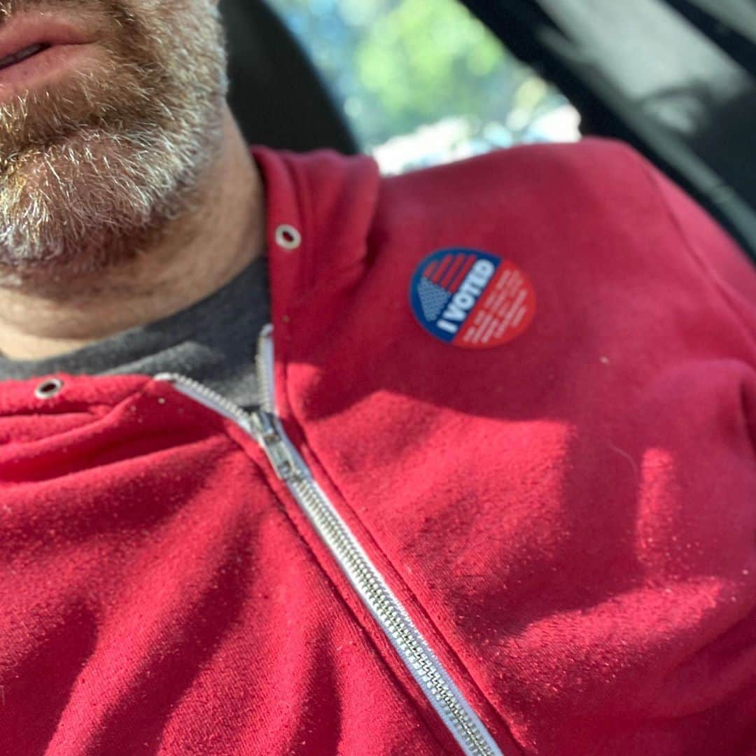 ポール・アデルスタインのインスタグラム：「EARLY PROJECTION: With 100% of precincts reporting from inside my car, we can now call the ‘who will carry the votes from my car’ race for BIDEN/HARRIS. The former VP and his running mate received an astounding 100% of the coveted white male Beatles-fan demographic.   #Vote」