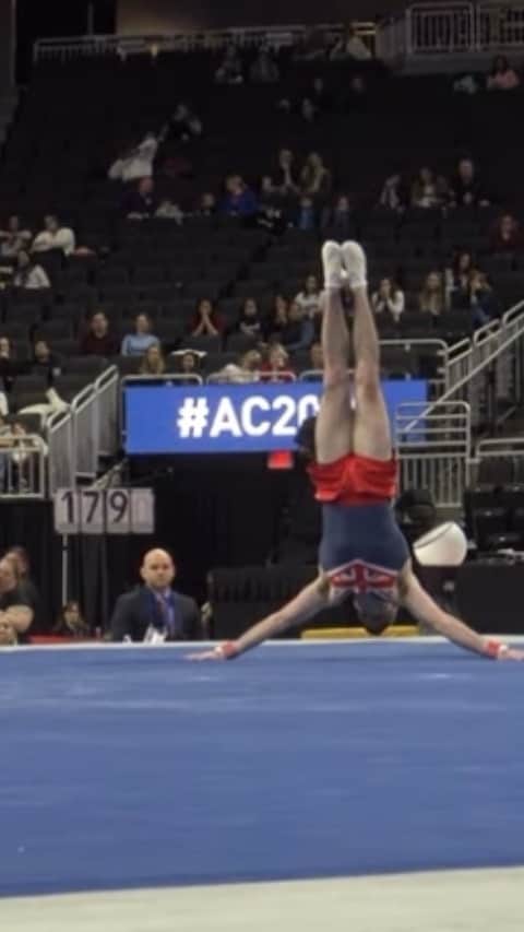 のインスタグラム：「James Hall consistently hits his routines and quietly moves up in the standings. James is not flashy, but Team GB will look to him to lead the team heading into Tokyo 🇯🇵 He will be right in the mix for all-around finals and a few event finals!  - This routine from American Cup early this year has solid tumbling and great landings!  - Floor: 13.966 @_jamesrhall  - - - Featured Competition: 2020 American Cup 🏆  - - #gymnastics #gymnasticsvideos #gymnasticshighlights #artisticgymnastics #floor  #vault #parallelbars #pbars #horizontalbar #highbar #balancebeam #unevenbars #tumble #stick #flip #trampoline #handstand #strength #flexibility #balance #fitness #usagymnastics #muscle #mag #trampoline #gymnast #gymvids #athlete #gimnasia」