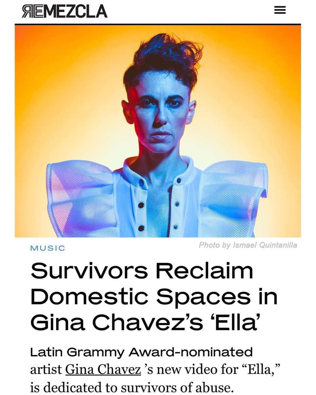 ベス・ベアーズのインスタグラム：「@ginachavez is incredible. I loved getting to chat about "Ella" with her on #HarmonicsPodcast (link in bio) repost @ginachavez : "Ella” is about the power of womxn everywhere. A power that is too often stifled, beaten down and forgotten. But even a worldwide pandemic cannot silence us✊🏽 Under the incredible direction of @directordonato, we brought together a global team of dancers and actors to say, ‘No nos rendimos! We won’t give up!’ We’re here to send a message with our bodies, our voices, and our unity that shines a light on the strongest among us: the survivors. Watch now on IGTV💜 . October is Domestic Violence Awareness Month. You can help👉 Text ELLA to 44-321 to support displaced survivors right now thru @s2tfoundation  . . . #dvam #metoo #shepersisted #dvam2020 #survivorspeaks #latingrammys」