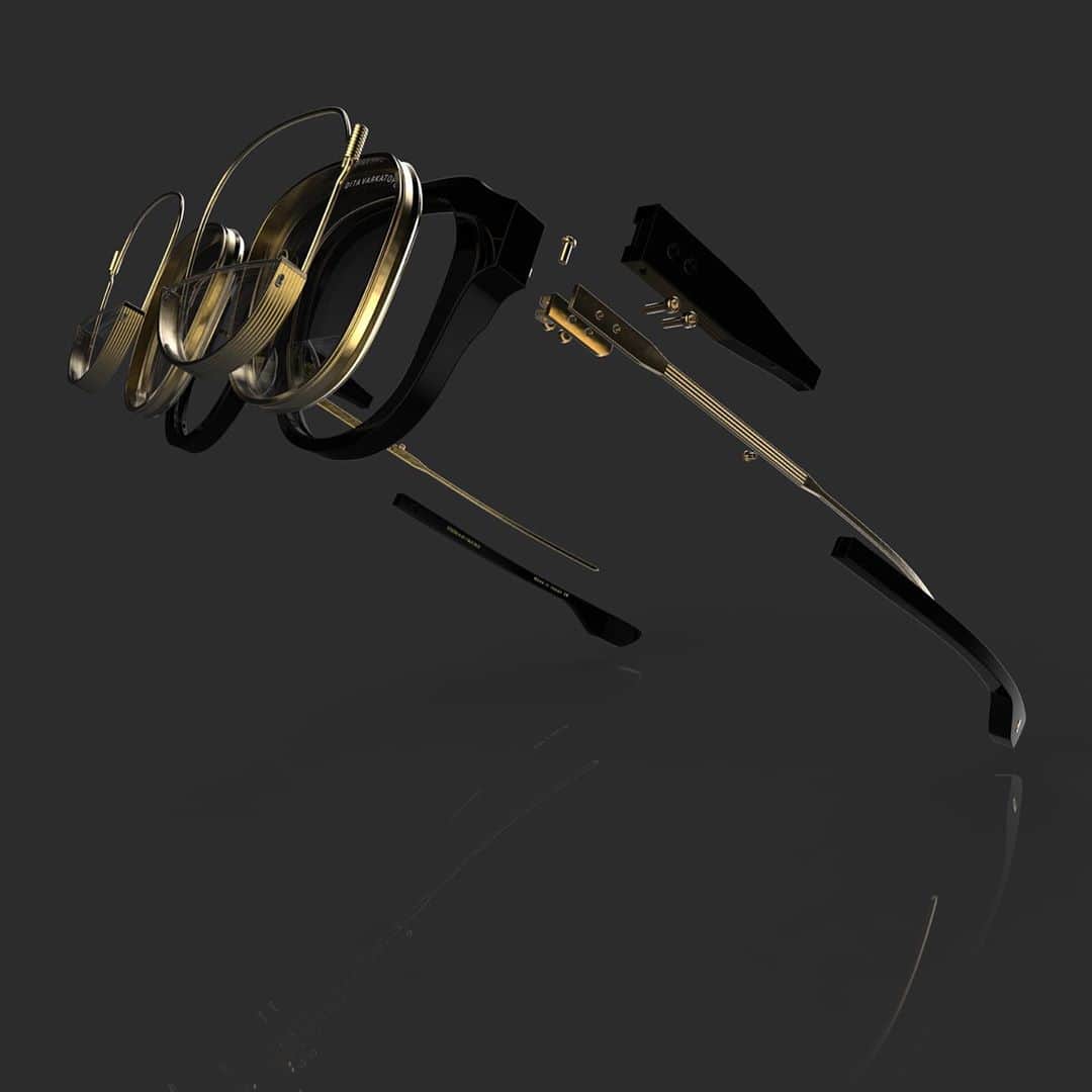ディタのインスタグラム：「The grand finale to DITA’s 2020 collection. Every intricate piece of the limited edition VARKATOPE has been carefully calibrated for luxury and endurance, from the frame’s oversized bushings and hex screws to its new, custom 5-barrel hinges.  Available now on DITA.com.   #DITA #DITAeyewear #LimitedEdition #DITAvarkatope #DITAsunglasses」