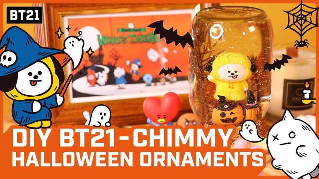 BT21 Stars of tomorrow, UNIVERSTAR!さんのインスタグラム写真 - (BT21 Stars of tomorrow, UNIVERSTAR!Instagram)「CHIMMY knows how a stay-at-home Halloween should look like! 🎃  ⠀ If you're vibing with hallow's mood and you want to keep it safe, check out this special DIY Halloween Waterglobe session. ⠀ 👉Link in bio! ⠀ #CHIMMY #HALLOWEEN #Waterball #Waterglobe #DIY #BT21 #Halloween2020 #HalloweenDecor  #HalloweenAtHome」10月29日 18時00分 - bt21_official