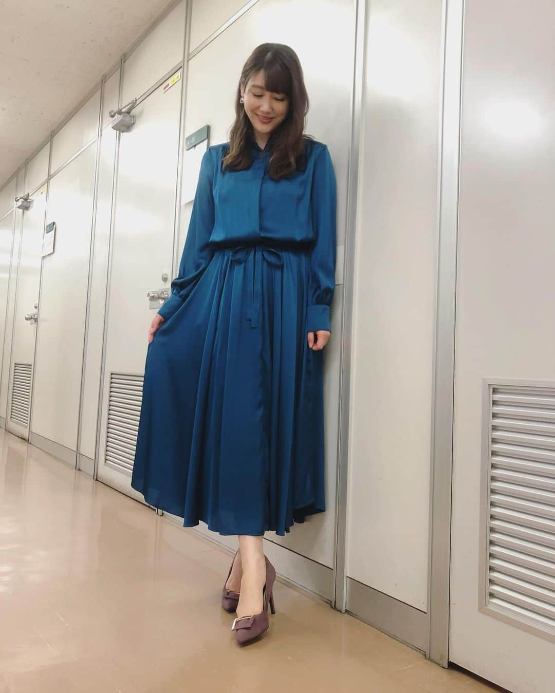 安めぐみさんのインスタグラム写真 - (安めぐみInstagram)「着た衣装👗 ワンピース#lounie  パンプス  #randa  NHK総合「BSコンシェルジュ」 12時20分〜 ゲストは荒磯親方です✨ #BSコンシェルジュ」10月29日 16時50分 - yasu_megumi_official