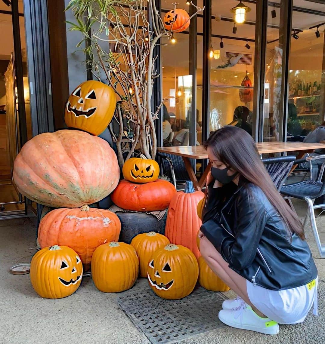 天野ちよさんのインスタグラム写真 - (天野ちよInstagram)「🎃🎃🎃#pumpkin#halloween#512cafe_and_grill」10月29日 17時50分 - el_mundo_mar_sol_nail