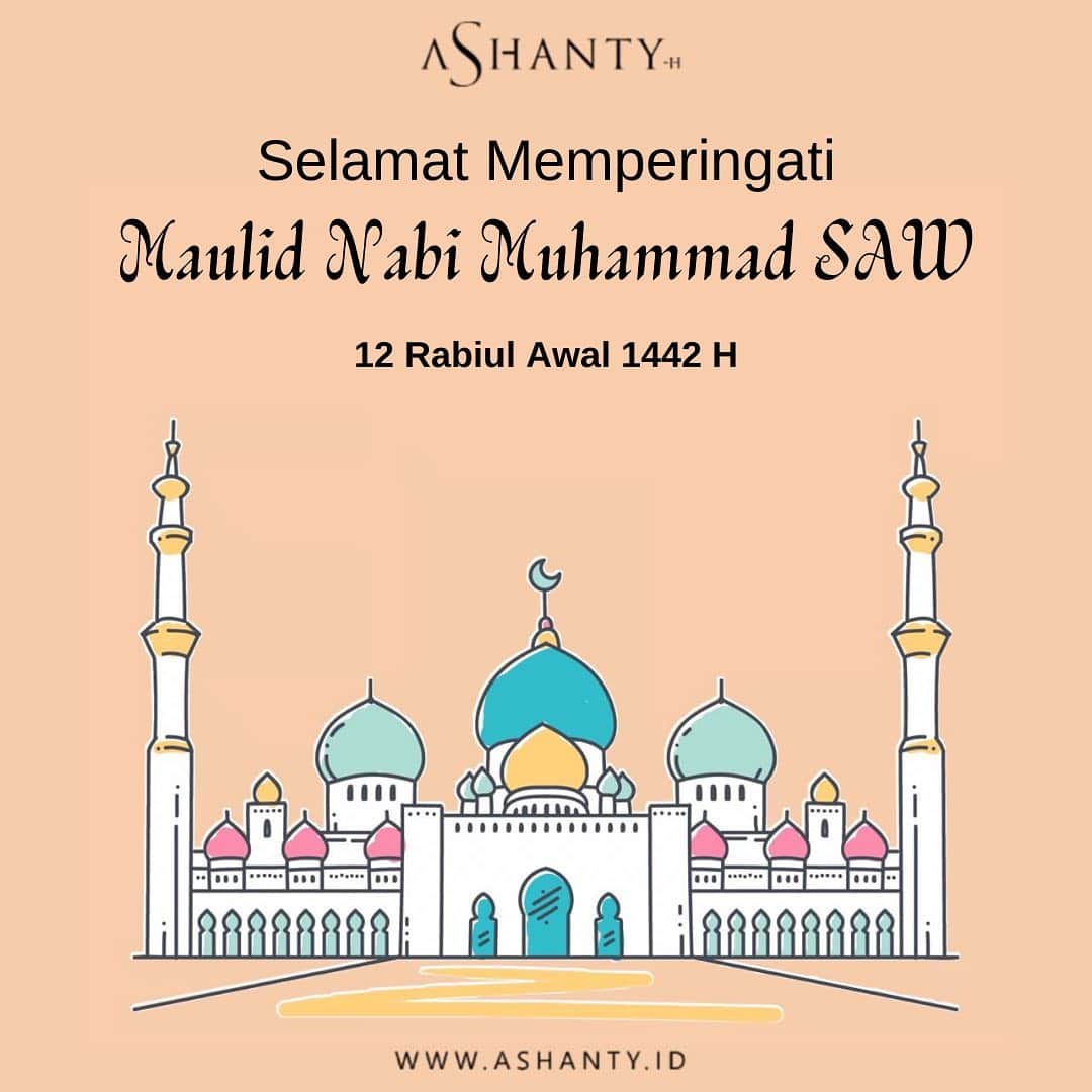 ASHANTY BEAUTY CREAM OFFICIALのインスタグラム：「Selamat memperingati Maulid Nabi Muhammad SAW, 12 Rabiul Awal 1442 H ✨」