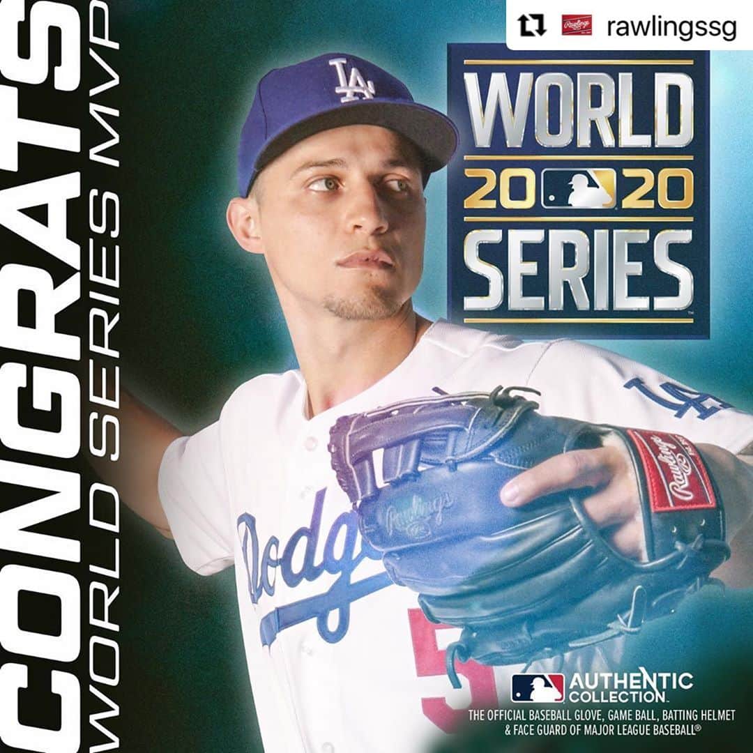 Rawlings Japanさんのインスタグラム写真 - (Rawlings JapanInstagram)「#Repost @rawlingssg with @make_repost ・・・ Congratulations to World Series MVP, @coreyseager5! #TeamRawlings #Dodgers #WorldSeries #ローリングス  #mlb  @rawlings_japan_llc」10月29日 10時28分 - rawlings_japan_llc
