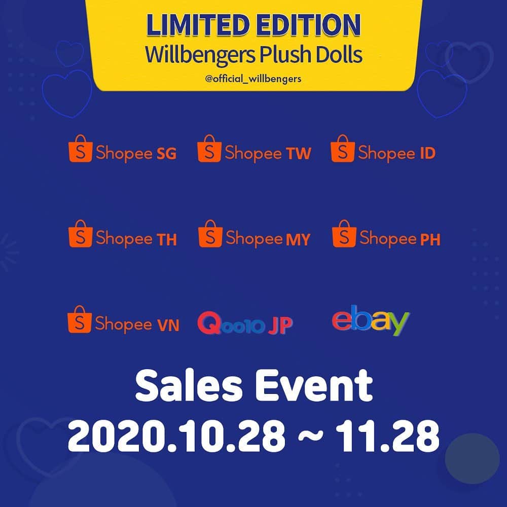 サム・ハミントンのインスタグラム：「For our devoted fans worldwide, limited edition Willbengers plush dolls are now available for purchase on Shopee, Qoo10, and eBay! Buy now while supplies last!  Sales Event: 2020.10.28 ~ 11.28 Product Content: 1 x William or Bentley Plush Doll, 1 x Autographed Postcard   Buy now in the URL link below!  Shopee SG - https://shopee.sg/-Studio-Gale-Willbengers-Plush-Doll-William-Bentley-Hamington-i.35369332.6059346934 Shopee TW - https://shopee.tw/-Studio-Gale-Willbengers%E6%AF%9B%E7%B5%A8%E5%A8%83%E5%A8%83-William%EF%BC%86Bentley-Hamington-i.74552840.6059385647 Shopee ID - https://shopee.co.id/-Studio-Gale-Boneka-Mewah-Willbengers-William-Bentley-Hamington-i.74428081.7159346927 Shopee TH - https://shopee.co.th/-Studio-Gale-%E0%B8%95%E0%B8%B8%E0%B9%8A%E0%B8%81%E0%B8%95%E0%B8%B2-Willbengers-Plush-William-Bentley-Hamington-i.53586634.4859351849 Shopee MY - https://shopee.com.my/-Studio-Gale-Willbengers-Plush-Doll-William-Bentley-Hamington-i.53582462.3459486665 Shopee PH - https://shopee.ph/-Studio-Gale-Willbengers-Plush-Doll-William-Bentley-Hamington-i.228600563.5959350316 Shopee VN - https://shopee.vn/-Studio-Gale-Willbengers-Plush-Doll-William-Bentley-Hamington-i.230361366.6959385625 Qoo10 JP - https://www.qoo10.jp/g/827943547 EBAY - https://www.ebay.com/itm/203154516925  * Sales may end early if the inventory runs out.  NEMO X STUDIO GALE X TanTan Ent」