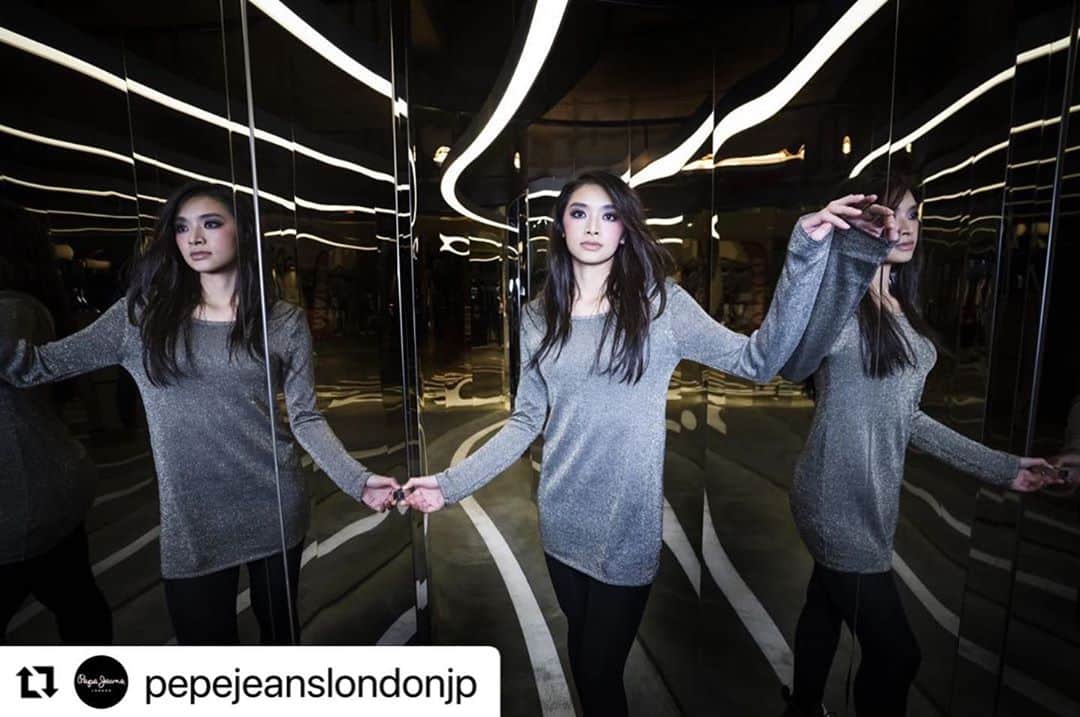 桝田奈津子のインスタグラム：「#Repost @pepejeanslondonjp with @make_repost ・・・ "ELECTRICITY feat.Natsuko" model : Natsuko Masuda photo : Takuya Okamoto make : HARIO!? casting : Junzo Ogawa direction : Tatsuyax outfit : Pepe Jeans London x Dua Lipa special thanks : BIG STEP  @natsuko_masuda @okamototakuya_plusbe @hario_office @pepejeans @pepejeanslondonjp @ltninc @ogawajunzo  #pepejeans #pepejeanslondon #model #modellife #shooting #bigstep #dualipa #duaforpepe #outfit #takuyaokamoto #osaka #大阪 #撮影 #作品撮り」