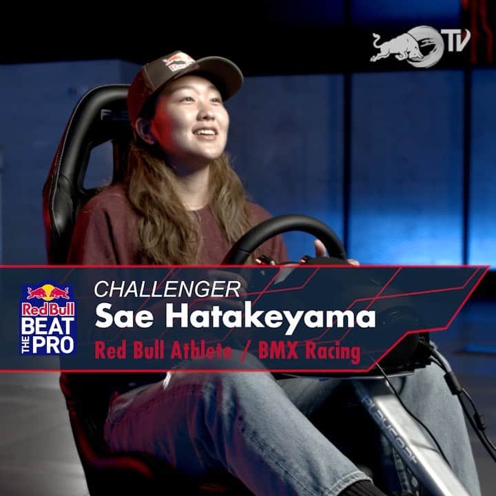 畠山紗英のインスタグラム：「RedBull BEAT THE PROに挑戦してきましたー！ すごい本格的でめちゃくちゃ楽しかった😍 もっと速くなりたい！笑  @redbulljapan   #RaceTogether #RedBull」