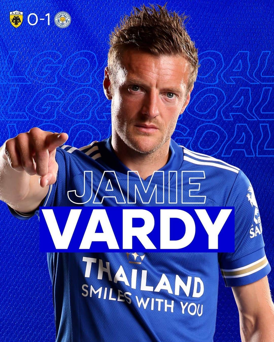 レスター・シティFCさんのインスタグラム写真 - (レスター・シティFCInstagram)「Vardy from the spot 😍  The Foxes lead in Greece!   #lcfc • #UEL • #AekLei • @vardy7」10月30日 3時16分 - lcfc