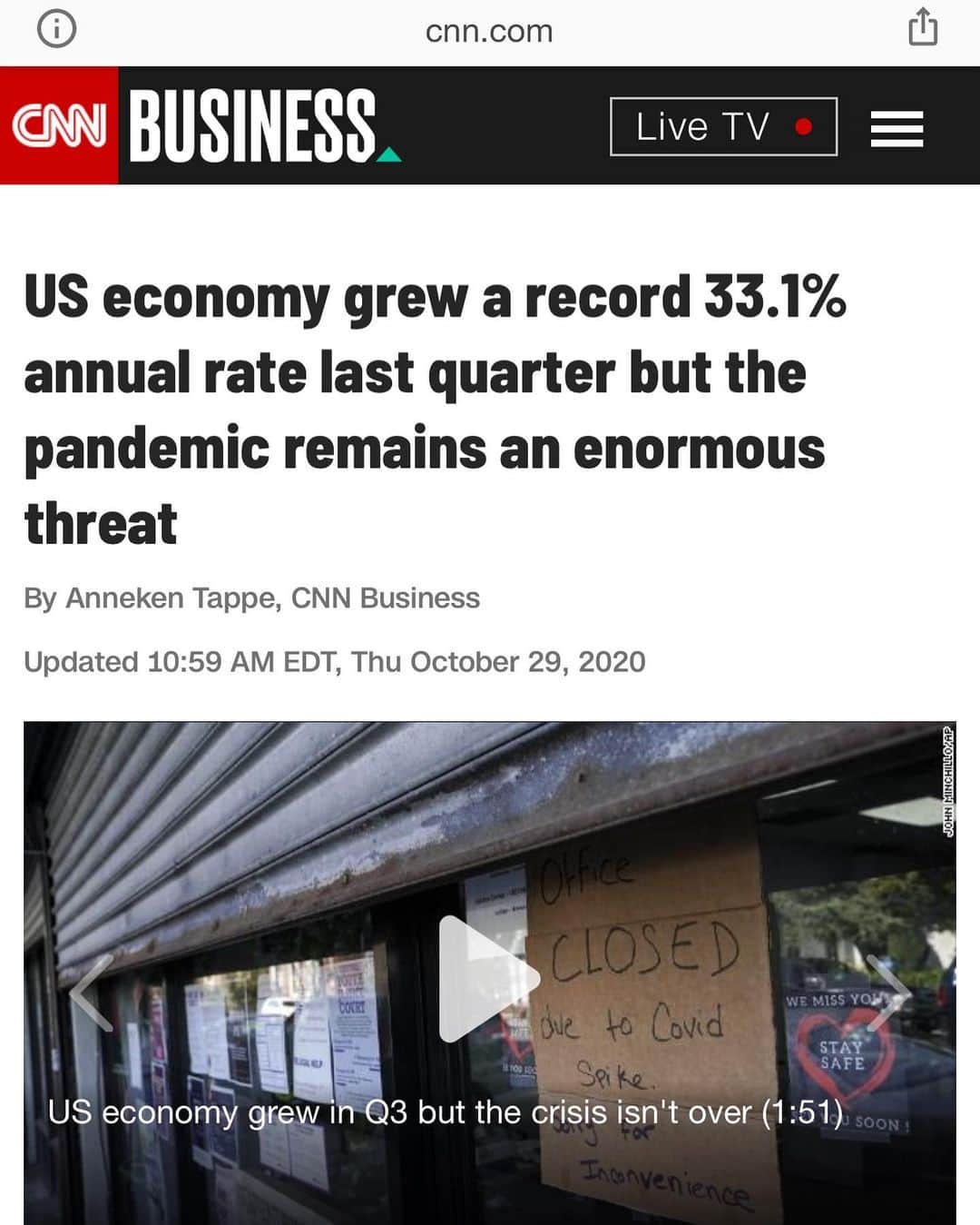 Black Jaguar-White Tiger さんのインスタグラム写真 - (Black Jaguar-White Tiger Instagram)「For the haters from my last post that said that the 33.1 % GDP growth was false only because it came from Fox News. Here you have it from CNN. You have become so full of hate that even a historic record is criticized by you?  I hate to say this, but you’re going to have a tough wake up call next week. Hopefully, it’s not too late for you and you can make the most out of your life instead of drowning in your own hate. You speak of Peace and Love yet the vast majority of you only vomit hate. This message is meant for the 1 percent that will actually wake up, the rest are beyond redemption. Oh, and all those riots are in democratic run states and cities, since you brought them up. Wake up because you are being manipulated by foreign Powers that own a lot of your politicians. There, I said it. Do with it what you want. Last but not least, I absolutely hate trophy hunting. Hate it. But if I want to influence the Powerful people that trophy hunt into realizing the horror that it is, it has to be done with awareness or understanding, not in the dictatorial fashion that you are using 24/7. Wake up chosen ones, separate yourselves from the zombies. Look at the news, we are living in the zombie apocalypse... #PapaBearChronicles」10月30日 1時50分 - blackjaguarwhitetiger