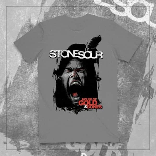 Stone Sourのインスタグラム：「You have 72 hours to pick up this House of Gold & Bones Scream Vintage tee! Get it now at store.stonesour.com - link in story.」
