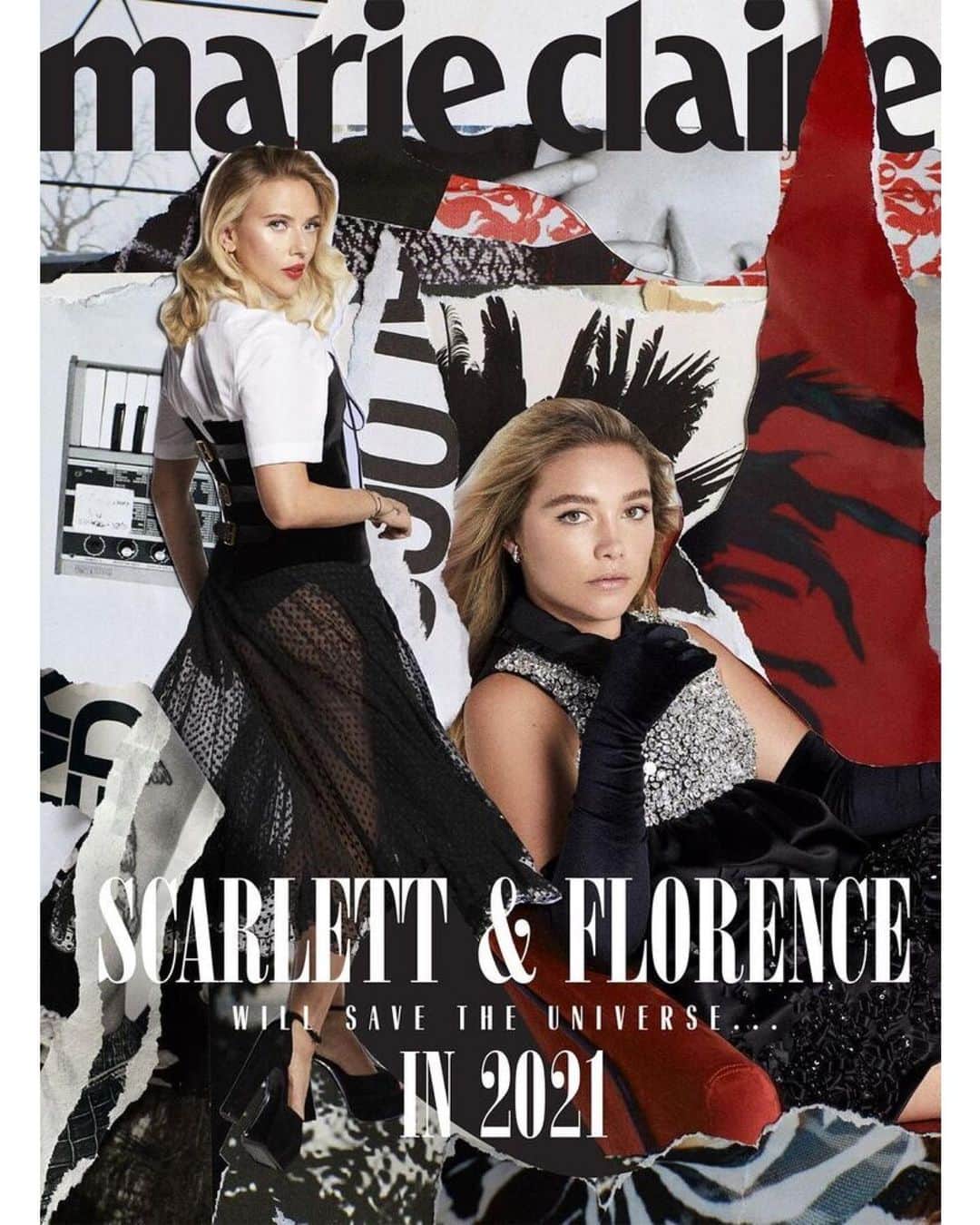 Marvel Entertainmentさんのインスタグラム写真 - (Marvel EntertainmentInstagram)「Here’s the brand new @MarieClaireMag cover that features Scarlett Johansson and Florence Pugh for Marvel Studios' #BlackWidow! For more, go to MarieClaire.com.」10月30日 2時14分 - marvel