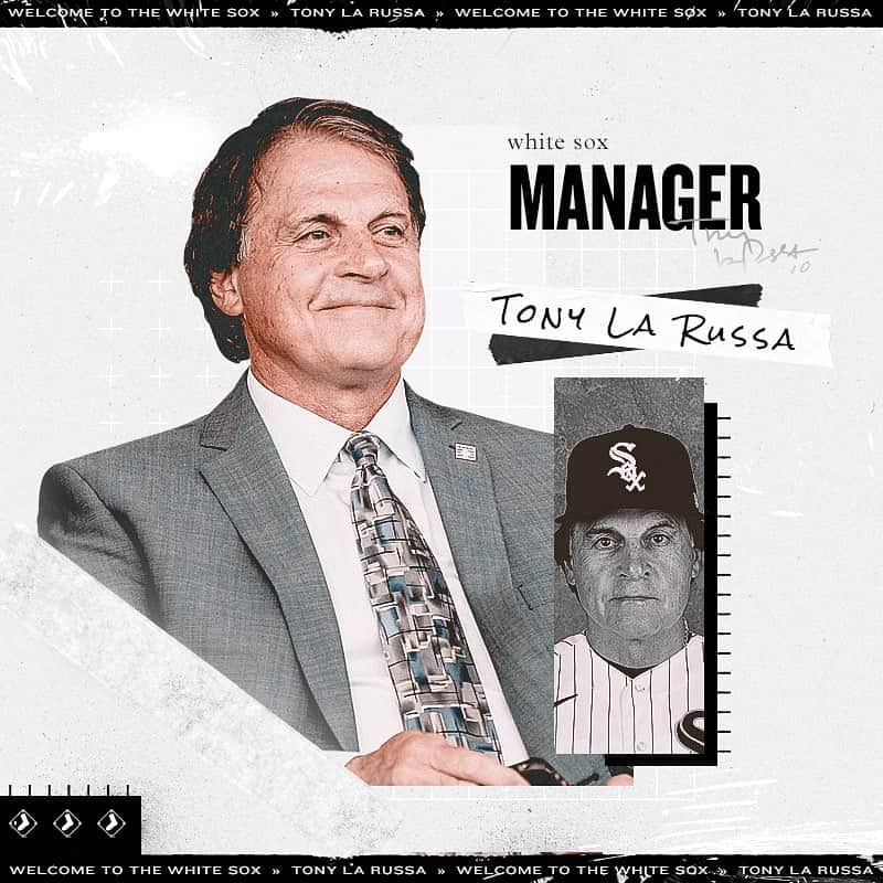 シカゴ・ホワイトソックスのインスタグラム：「Tony La Russa, a member of baseball’s Hall of Fame, the third-winningest manager in baseball history, a three-time World Series champion and a four-time winner of the Manager of the Year Award, has been named the new manager of the Chicago White Sox.」