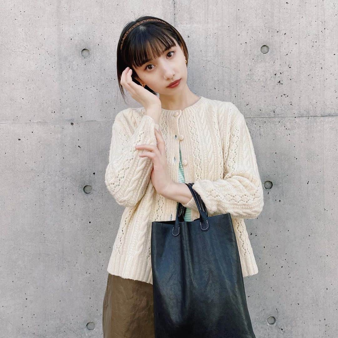 谷奥えまのインスタグラム：「最近古着率高め🧘🏻」
