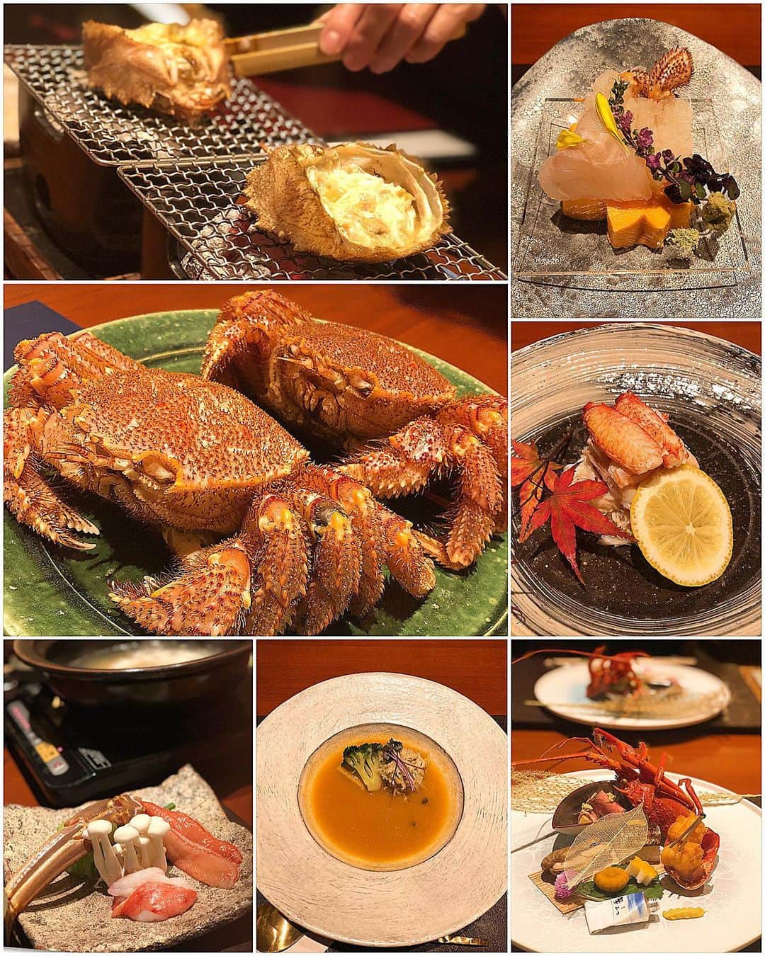 神咲のあのインスタグラム：「. 銀座【蟹 みつ】 . 大好きな毛蟹のコース🦀 秋って美味しい物沢山で太っちゃう🥺(言い訳) .  #tokyo #ginza #instafood #foodstagram #gourmet #food #dinner #japanesefood #eat #東京グルメ #グルメ部 #銀座 #蟹みつ #銀座グルメ #グルメ女子 #グルメ好きな人と繋がりたい #食べるの大好き #ディナー #和食 #蟹 #甲羅焼き #毛蟹 #かにしゃぶ #口福 #秋 #秋の味覚 #食欲が止まらない #食べログ #女子会 #美味しかった」