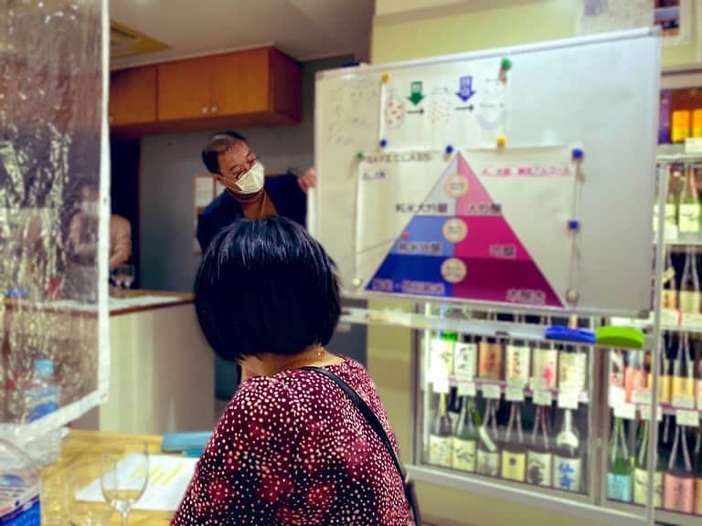 片桐千晶さんのインスタグラム写真 - (片桐千晶Instagram)「⁑ お世話になっている新橋・朧酒店の日本酒レクチャー。 同じメンバーで３ヶ月学んでいきます🍶 ひたすらメモ！そして呑む😆✨ #朧酒店 #新橋 #日本酒」10月29日 22時10分 - chiaki.katagiri333