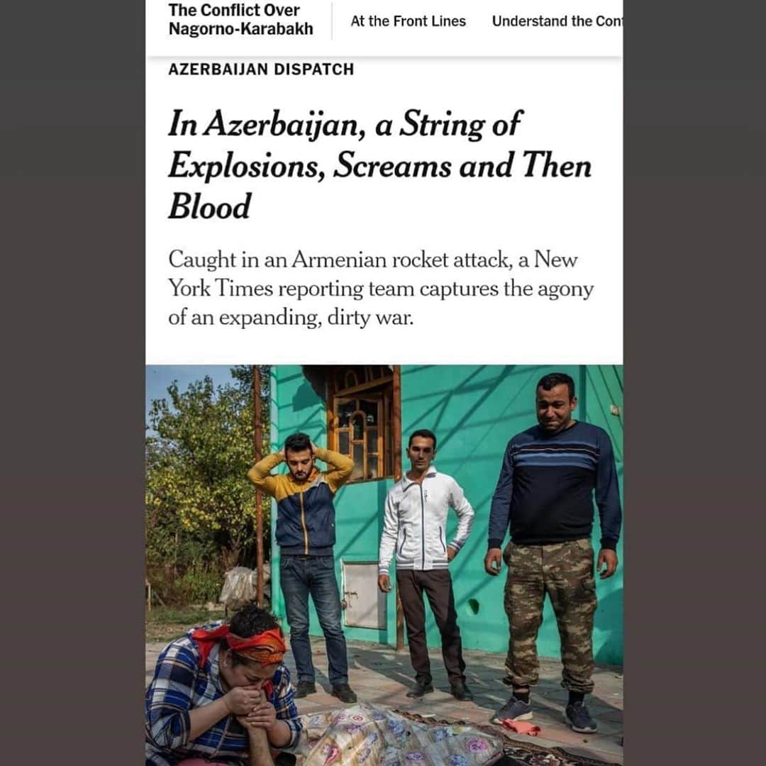 WildLifeさんのインスタグラム写真 - (WildLifeInstagram)「Armenians that keep on saying (read lying) that there are no proofs, that they are peaceful and that there are no intentional journalists in Azerbaijan allowed to cover the ongoing situation. Well, here is yet another proof of your empty talks. Just compare all their accusations that are not backed up by a single proof or factual argument (except for "the whole world knows" and "everybody says") and see how everything we say and do is backed up by the International Law, International organizations and actual facts that you only have to open your eyes to be able to see. By @adnanhuseynn  #StopArmenianTerror  #StopArmenianOccupation  #StopArmenianAggression  #KarabakhisAzerbaijan  #PrayForBarda」10月29日 22時23分 - wildlifepage