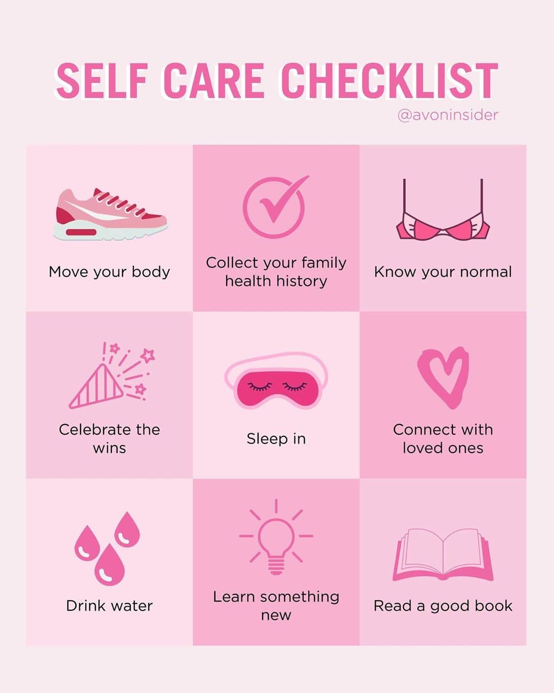 エイボンさんのインスタグラム写真 - (エイボンInstagram)「What's your favorite way to practice self-care during #BreastCancerAwareness month? Comment below! 💗」10月29日 23時00分 - avoninsider