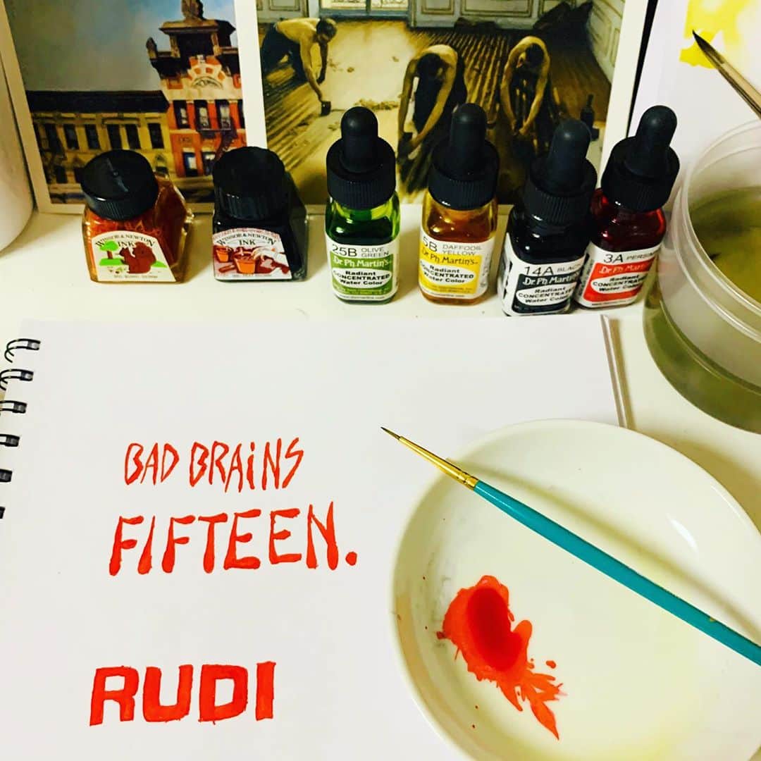 Helmet&Underground RIKOのインスタグラム：「在庫処分で100円になってたインク。分離してガサガサの描き心地でとても気に入っちゃった」