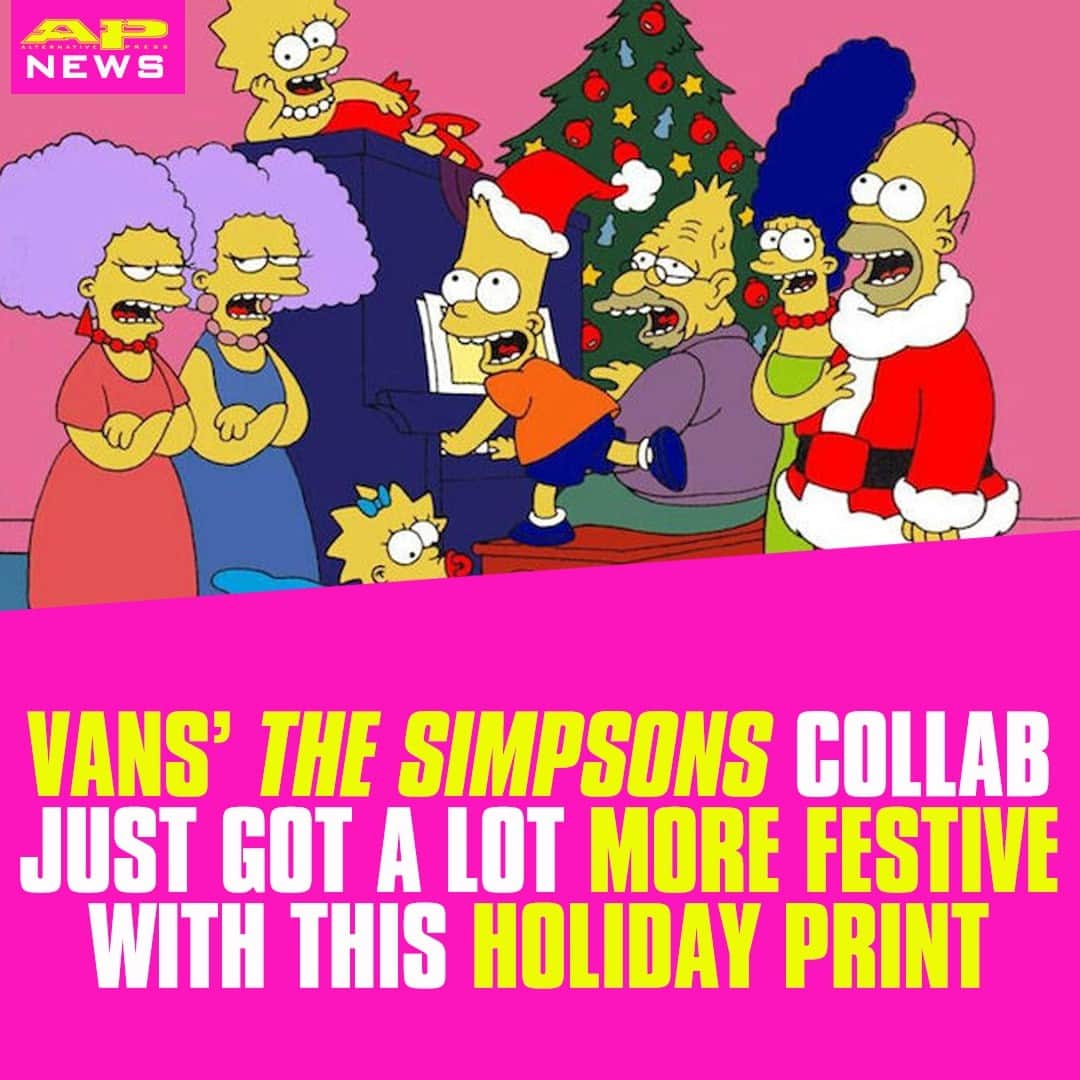 Alternative Pressさんのインスタグラム写真 - (Alternative PressInstagram)「@vans is letting you relive another chaotic Christmas with ‘@TheSimpsons’ thanks to this festive print that will truly get you into the holiday spirit⁠ LINK IN BIO⁠ .⁠ .⁠ .⁠ #thesimpsons #simpsons #vans #vanssimpsons #vansshoes #christmas #christmasvans #holiday #holidayspirit #altpress #alternativepress」10月30日 1時17分 - altpress
