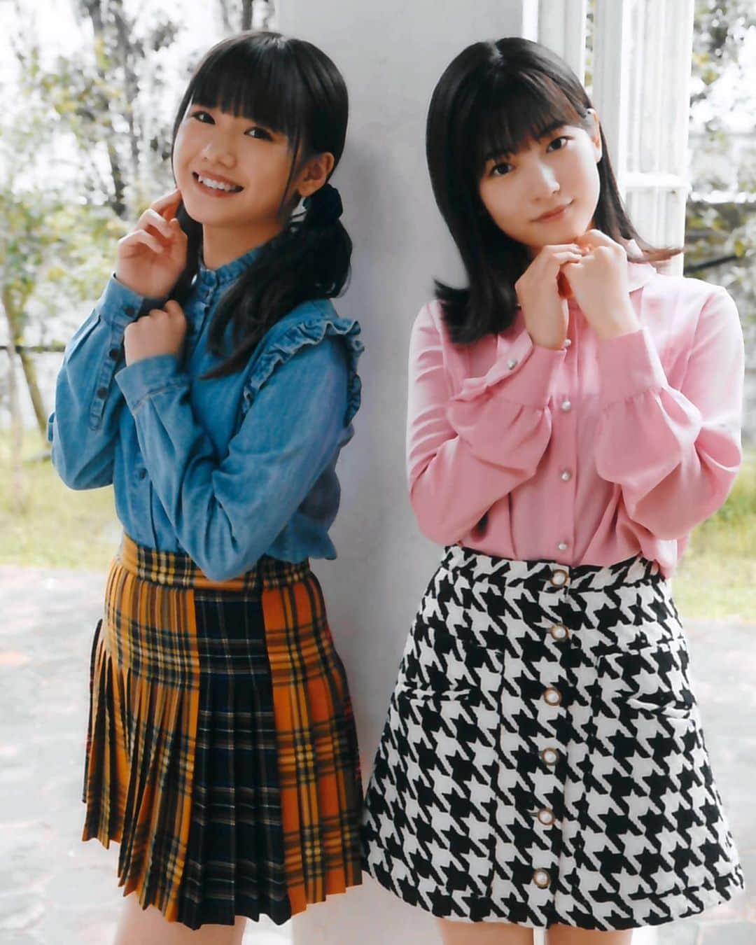モーニング娘。'20のインスタグラム：「- . よこやん x りおちゃん . . #横山玲奈 #北川莉央 . .」