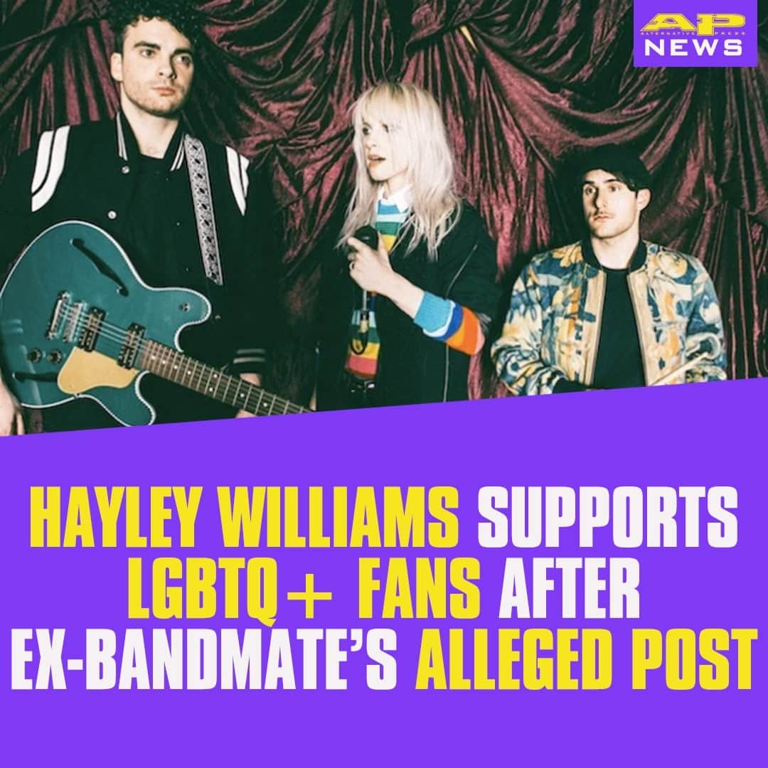 Alternative Pressさんのインスタグラム写真 - (Alternative PressInstagram)「@yelyahwilliams reaffirms @paramore’s support for the LGBTQ+ community after a former member’s alleged homophobic post emerged online⁠ LINK IN BIO⁠ .⁠ .⁠ .⁠ #paramore #hayleywilliams #lgbtq #lgbtqcommunity #altpress #alternativepress」10月30日 3時30分 - altpress