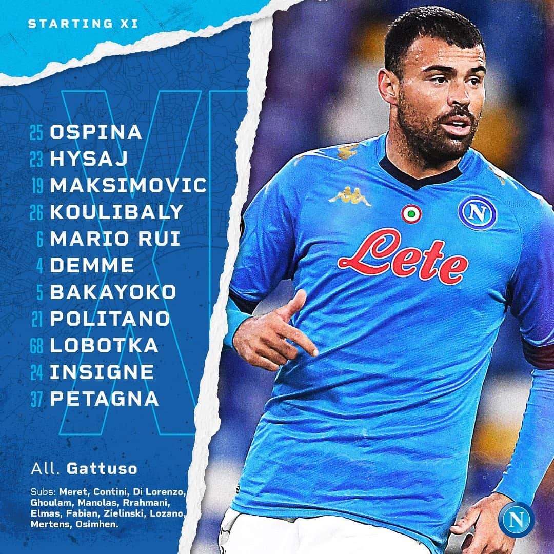 SSCナポリさんのインスタグラム写真 - (SSCナポリInstagram)「📃 StartingXI 🏆 #RealSociedadNapoli #UEL   💙 #ForzaNapoliSempre」10月30日 4時01分 - officialsscnapoli