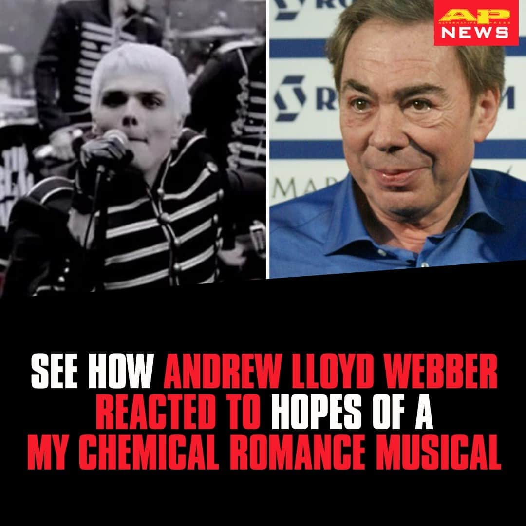 Alternative Pressさんのインスタグラム写真 - (Alternative PressInstagram)「WATCH: @andrewlloydwebber just G-noted the internet and @mychemicalromance fans are demanding for a ‘Black Parade’ musical again⁠ LINK IN BIO⁠ .⁠ .⁠ .⁠ #andrewlloydwebber #gnote #mychemicalromance #mcr #mychem #blackparade #theblackparade #welcometotheblackparade #altpress #alternativepress」10月30日 5時02分 - altpress