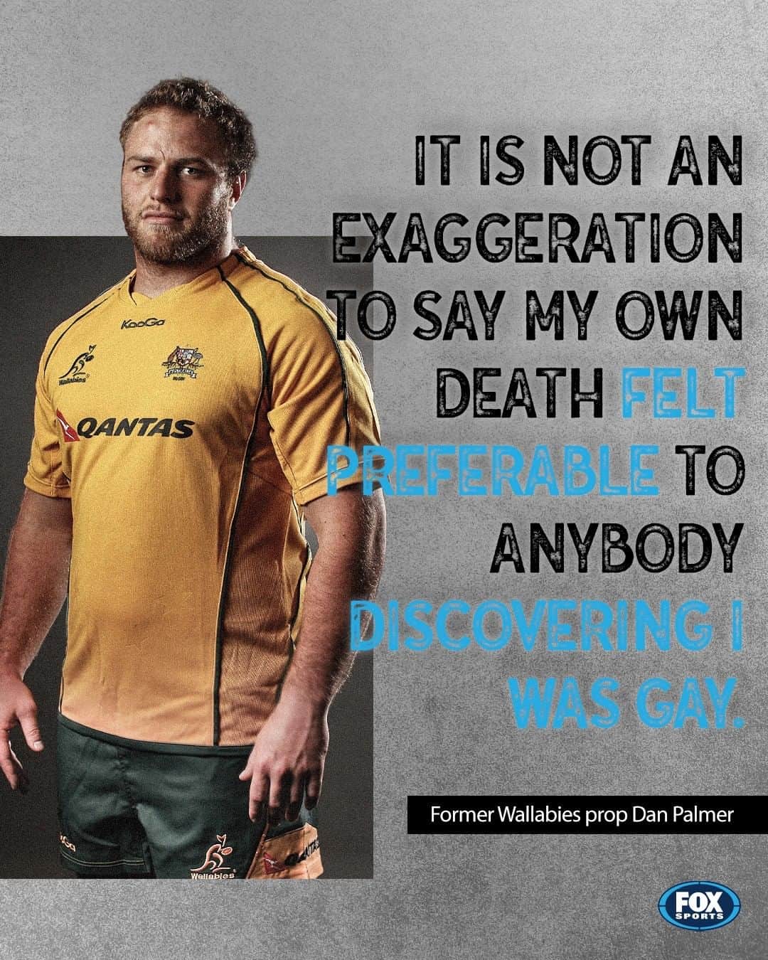 FOX・スポーツ・ラグビーさんのインスタグラム写真 - (FOX・スポーツ・ラグビーInstagram)「Former Wallabies prop Dan Palmer writes about how hiding his sexuality put him in a downward spiral 🗣」10月30日 7時32分 - foxrugby
